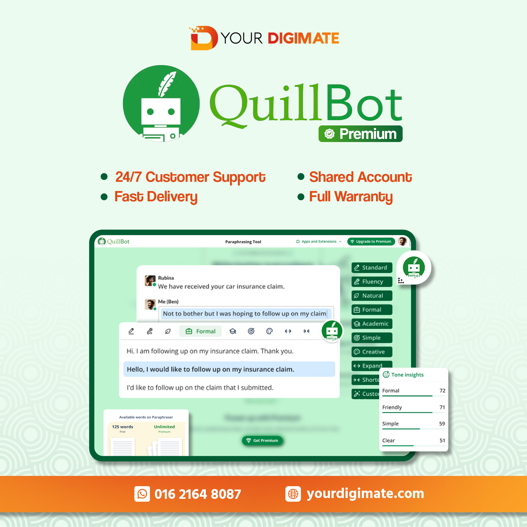 Quilbot Premium